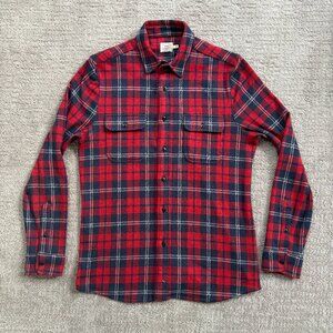 Faherty Legend™ Sweater Shirt – Men’s Medium – Red Plaid – Ultra Soft
